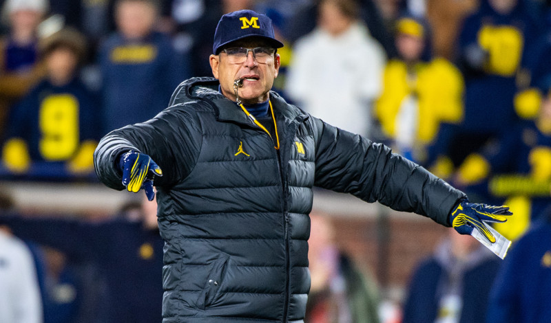 Big Ten Banned Michigan Coach Jim Harbaugh from Sideline